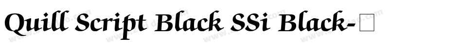Quill Script Black SSi Black字体转换